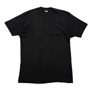 VTG 90s BVD Blank Pocket T-Shirt Black XL